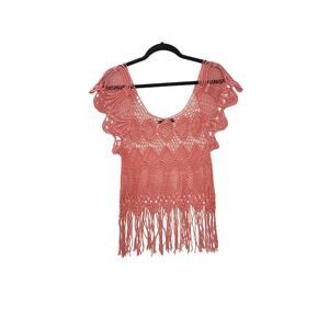 Solution Boho Macrame Fringe Coverlet Top